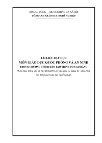 Image of Tài liệu môn Giáo dục Quốc phòng và An ninh trình độ Cao đẳng